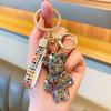 Handmade Rhinestone Bear Pendant for Women Bag Men Car Accessories Girl Gift Anime Animal Metal Bag Charm