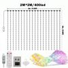 Christmas LED Smart Curtain Lights Room  App DIY RGB Fairy Lights  Music  Window Strip Lights Home Room Decoration