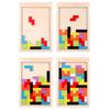 Funy Wooden Russia Puzzle Toys Early Education Color Shape Game Children Thinking Logic Square Toy Puzzle For Christmas Gifts