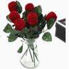 Simulation Flower Rose Ring Box with Leaves Flower Wedding Ring Box  Surprise Proposal