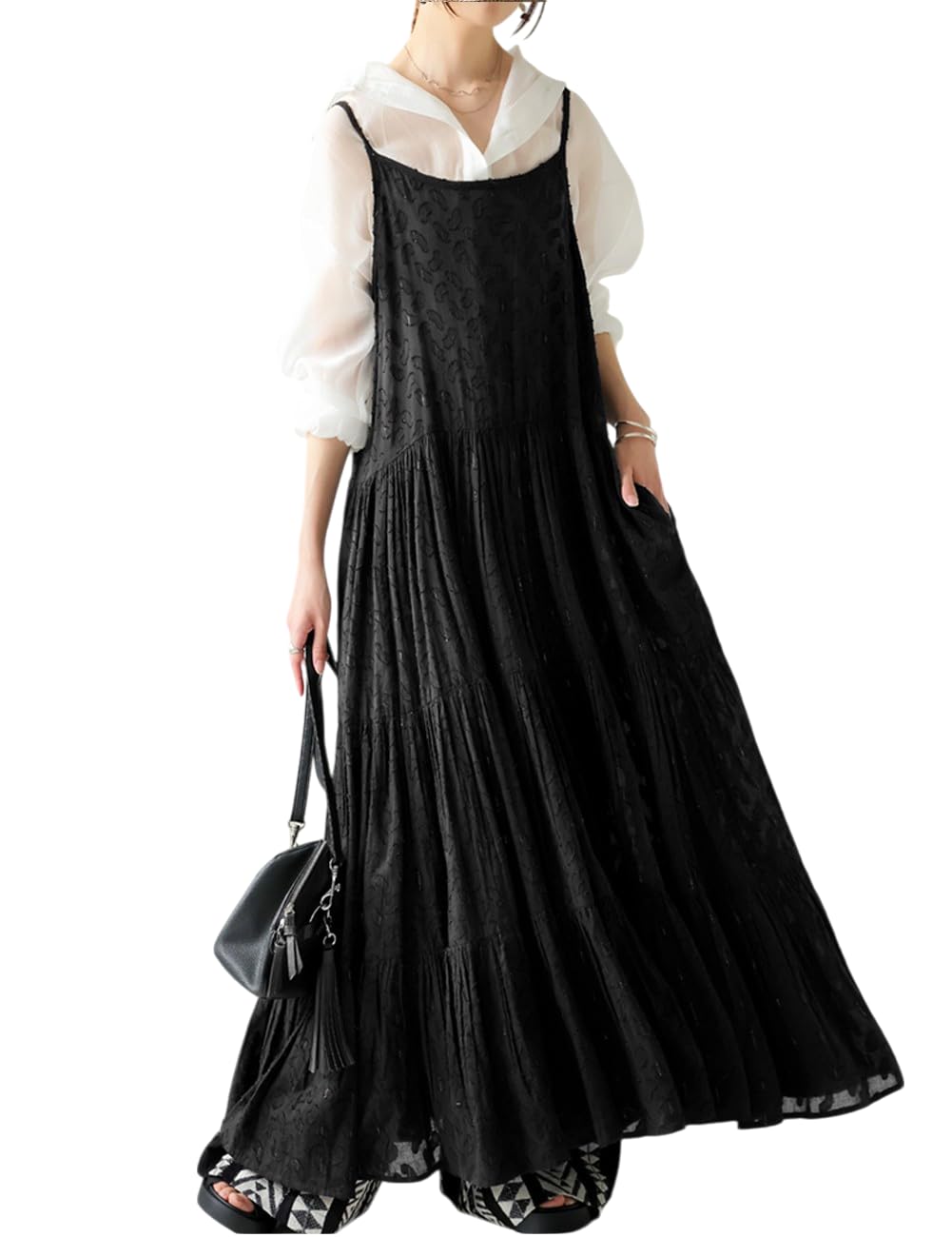 

Платье женское Antiqua Dobby Cami, единый размер, черное, IYA-00056, 05,