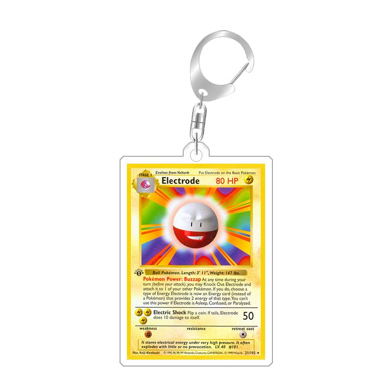 For Pokemon Elf Qikchu Dark Charmeleo Arcanine Beedrill Original Acrylic Selfmade Cartoon Anime Keychain Pendant Toy Gift 5cm