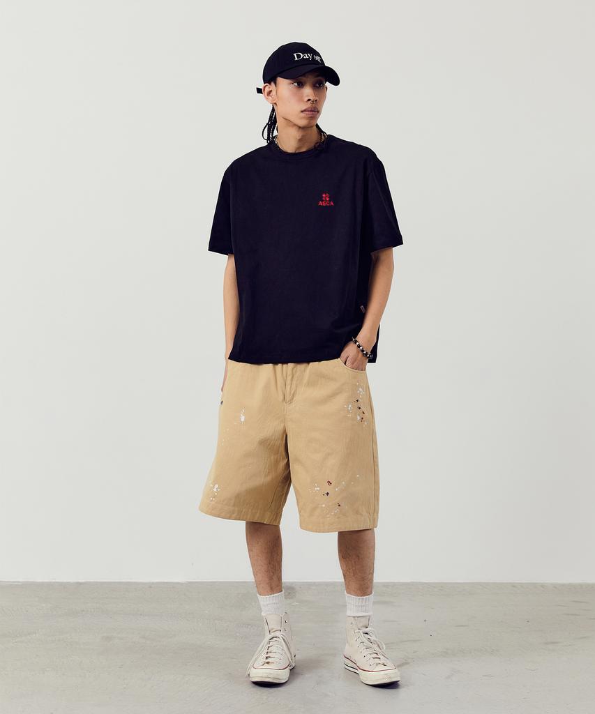 AECA Everyday Aeca Clover Half Sleeve Tee-Black