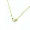 Great TIFFANY&Co. Diamonds by the Yard Single Diamond Pendant K18 750 0.08ct Used