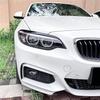 Car Evil Headlight Eyebrows Compatible with BMW 2 Series F22 F23 220i 228i 230i M235i M240i 2015-2019 Front Light Eyelid Cover 3D Stickers(Gloss