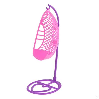Fashion Doll Swing Seat Plastic Miniature Detachable Hanging Basket Toy For Accessory Random Color