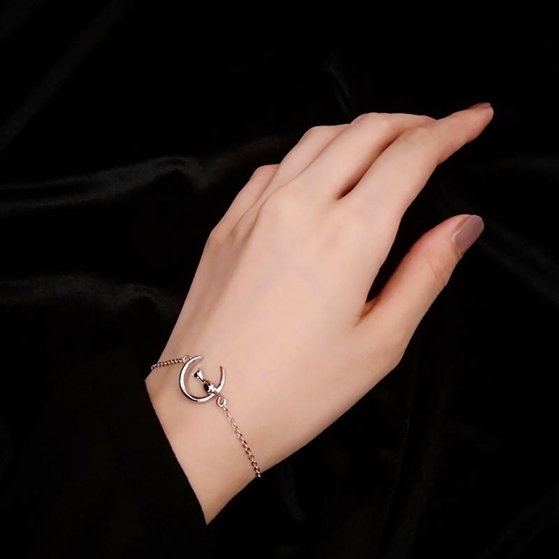 ANENJERY Fashion Cat Bracelet Anklet For Women Korean Simple Romantic Bracelet Anklet Party Jewelry Gift