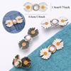 2/1pairs Detachable Pant Waist Tightener Daisy Flower No Sew Waist Buckles for Loose Jeans Dress Fit Instant Pants Button Pins
