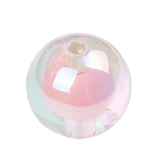 AB Color Two-Tone Transparent Round Beads for DIY Jewelry Making