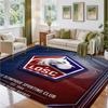 LOSC Lille FC Design Crystal Velvet Rug Soft Decorative Mat for Bedroom Entrance
