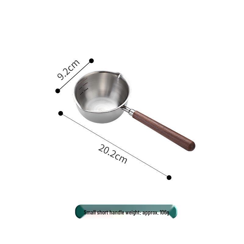 Island Wonder Stainless Steel Oil Splatter Pot & Long Handle Spoon Set for Drizzling Hot Oil