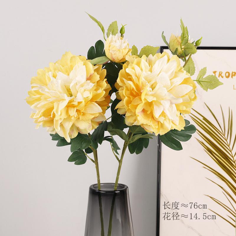 Peony simulation bouquet, indoor home decoration Western rose fake flower Foreign peony