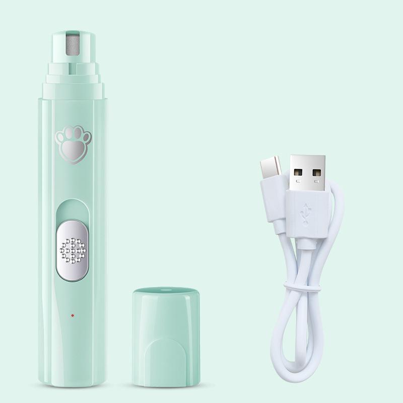 

Электрическая пилка для когтей для собак, кусачки для когтей для питомцев, USB-перезаряжаемая, триммеры для когтей для питомцев, безболезненная с полировальным колесом для маленьких/больших питомцев зелёный