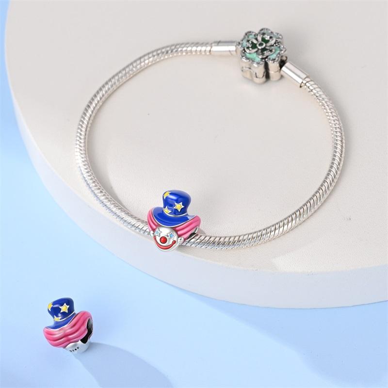 New In Original Charms Copper Clown Series Mask Pendant Charms Fits 3Mm Original Bracelet Women Diy Jewelry Gifts