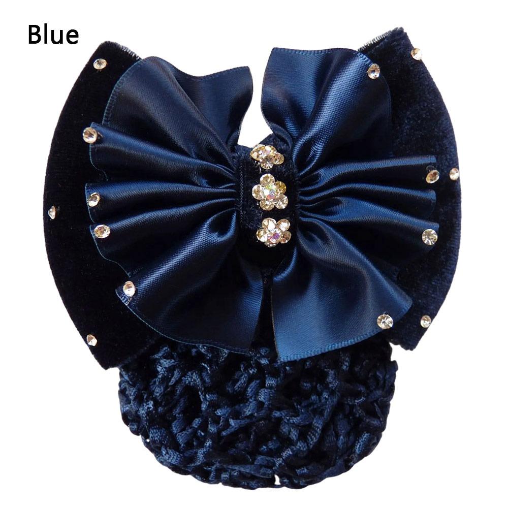 1Pcs Barrette Net Net Bun Hair Cover Bowknot Bun Crochet Net Durable Elastic Hairnet for Women
