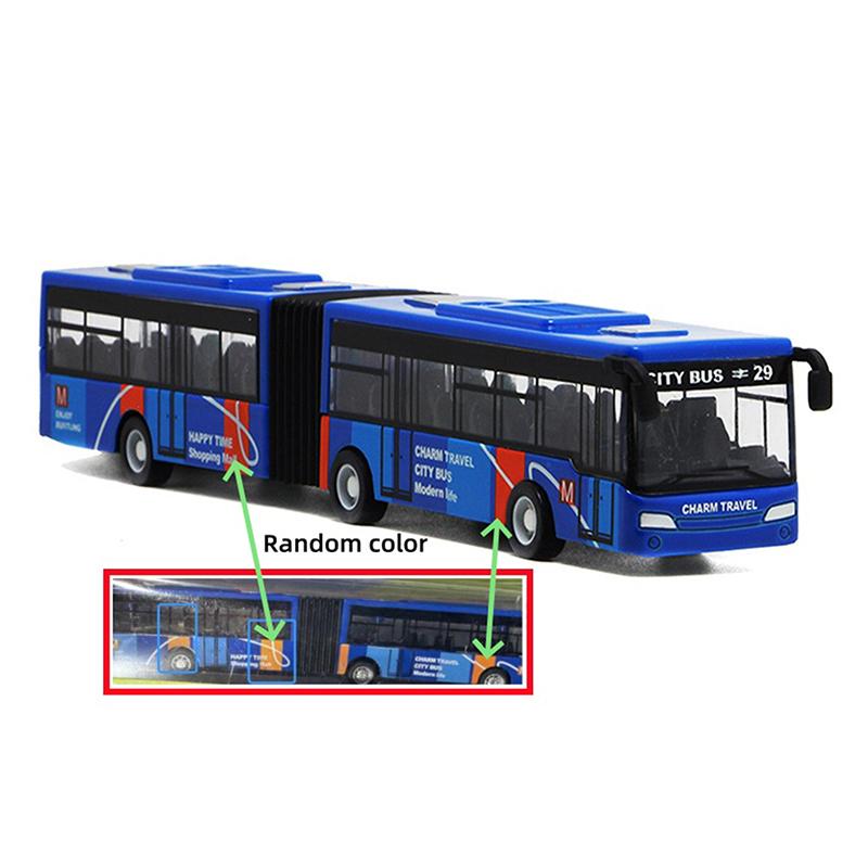 1 Piece Inertia Vehicle Model Educational Toys For Children 1/64 Diecast Alloy City Bus Pull Back Cars Kids Toy Car Boys Gift