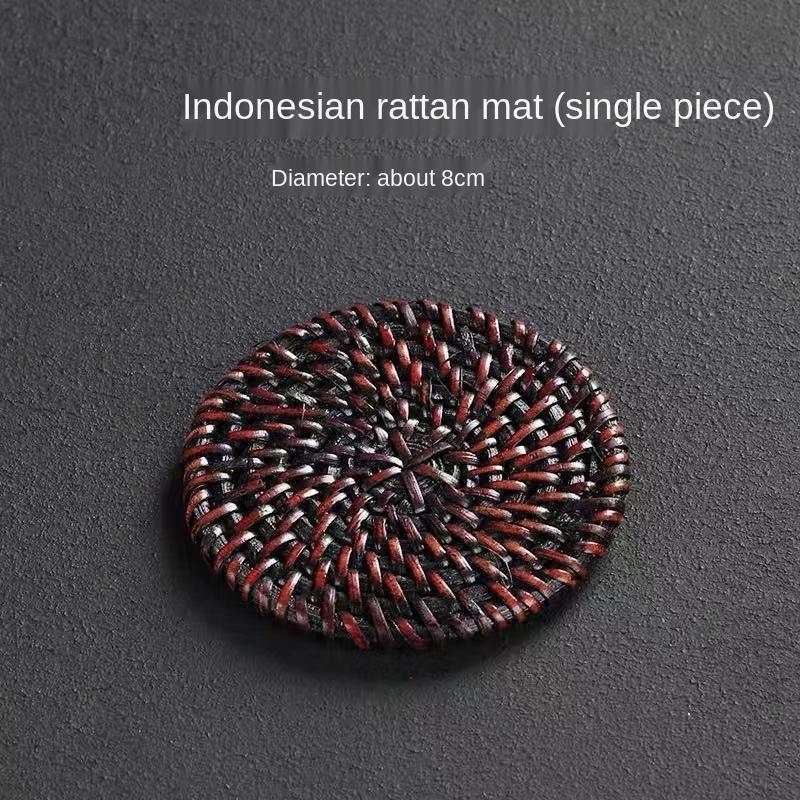 

Китайская ручная работа, плетеная из ротанга, подставка под подставку под чайную чашку, подставка под чайник, подставка для хранения, детали для чайной церемонии кунг-фу