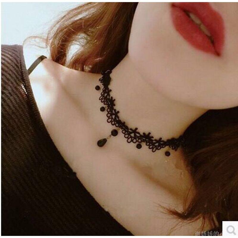 Black Lace Clavicle Chain Female Elegant Neck Accessories