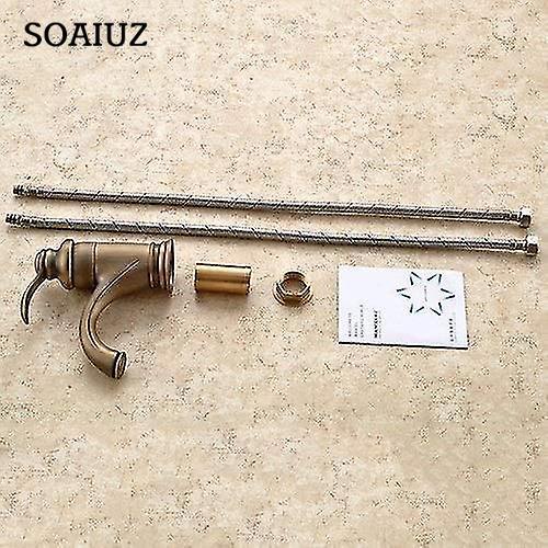 Antiker Retro-Badewannenhahn, europäisches Becken, heißes und kaltes Badezimmer-Waschbecken, WC-Handwaschwasserhahn