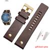 Genuine leather watchband For Diesel DZ4343/4405/7257/4423/1657  watchband 22 24 26 28 30 32 34mm cow leather with rivet straps