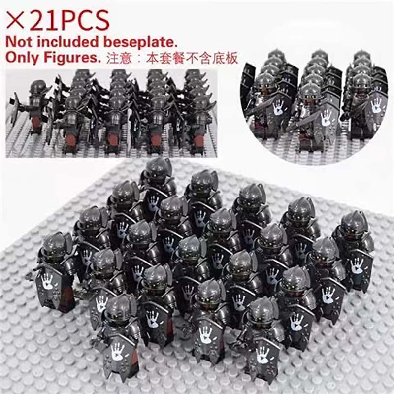 Medieval Military Lord Of Elven Guard Army Orcs Figures Building Block Dwarves Warriors The Rings Children Mini Assembled gift
