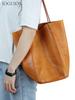 Genuine Leather Large Capacity Tote Bag for Women - High-End Commuter Shoulder Bag