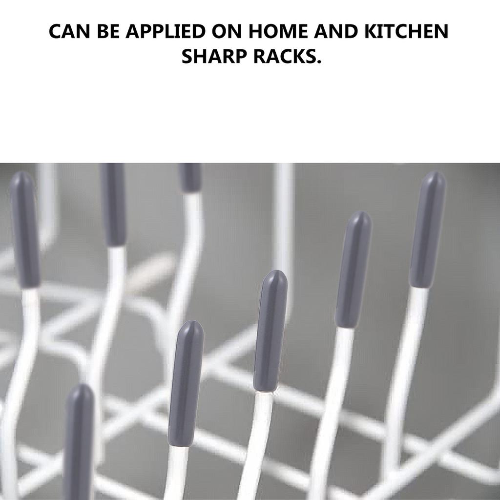 200Pcs Protective Dishwasher Rack Cap Tip Tine Cover Wire Thread Protector Round End Cap For Kitchen Gasket Hardware Sealing