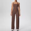 European and American Solid Color Tight and High Elastic Long I-shaped Beautiful Back Sports Suit Running Fitness Yoga Suit Two-piece Set