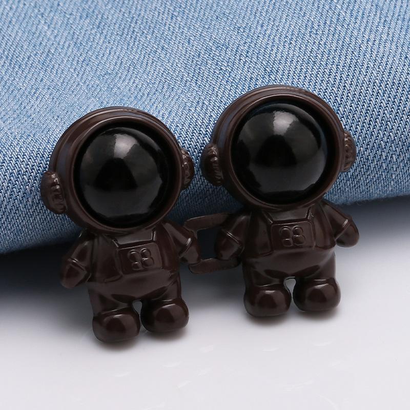 1 Paar verstellbare Taillenschnallen Astronaut Raumfahrer Metall Taillenstraffer Druckknopf für Hosen Jeans Hosen Röcke Versteller
