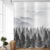 Bohemian Style Abstract Modern Floral Rose Face Shower Curtain 180X 180Cm Waterproof Shower Curtain With 12 Hooks
