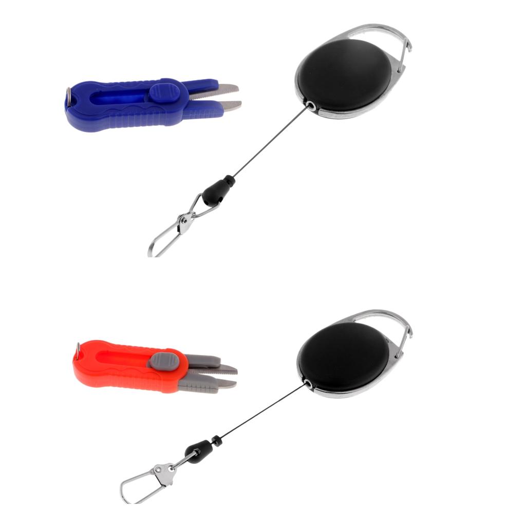 Mini Tube Hose Cutter with Fly Fishing Snippers Retractable Keychain for Fishing and Travel
