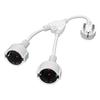 European Standard 3x1.5mm² Power Cord Plug with 0.34m Length and Dual Socket