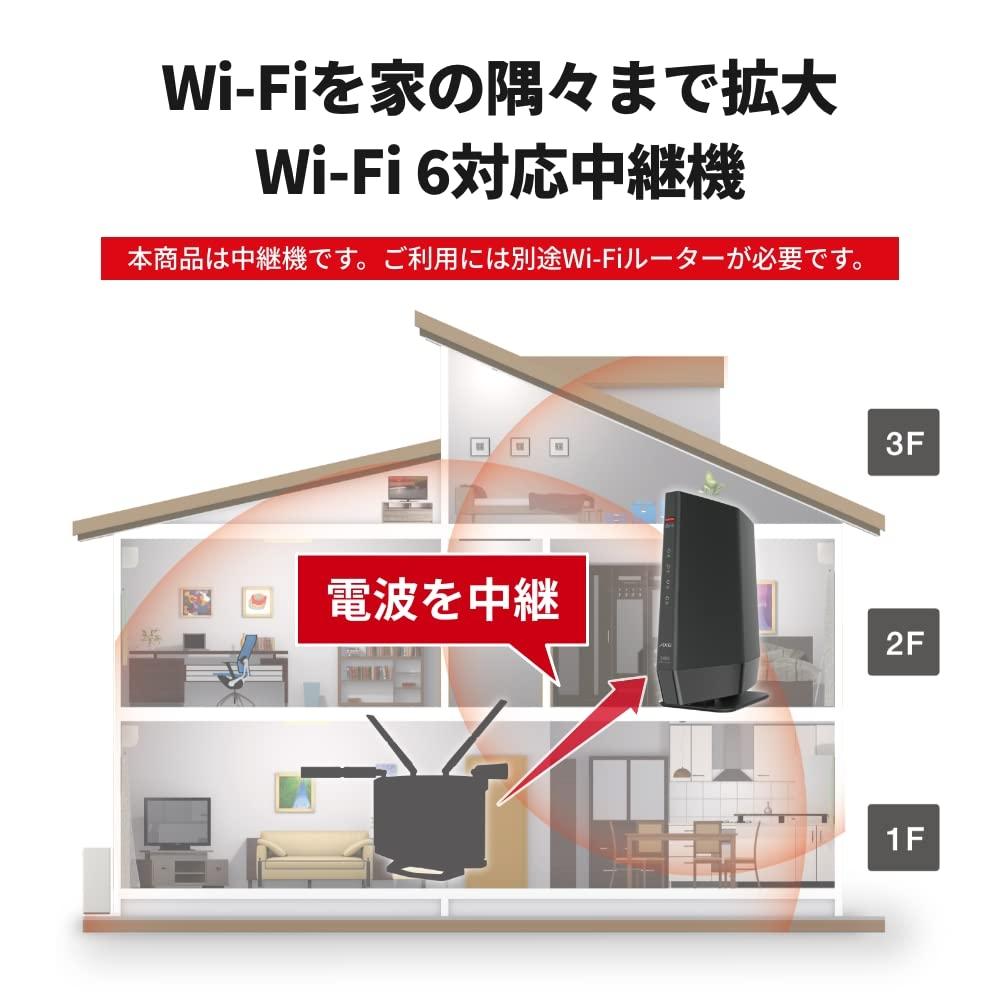 Buffalo WiFi Wireless LAN Relay Wi-Fi 6 11ax 11ac 4803 + 573Mbps Easy Mesh Compatible [iPhone 14 13 12 iPhone SE (2nd Generation) Manufacturer Ope