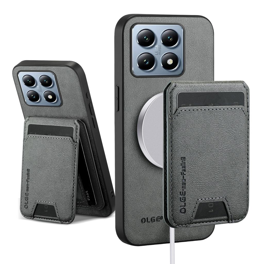 Wallet Card Holder Case for Xiaomi Mi 14T 13T 12T 11T Pro Magnetic Cover Leather for Mag-safe Stand Shell Soft Back Phone Fundas