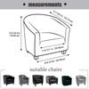 Club Chair Slipcover Stretch Barrel Chair Cover Sets Jacquard-Patterned Tub Chair Slipcover Sets Soft Spandex Armchair Couch Cover Removable
