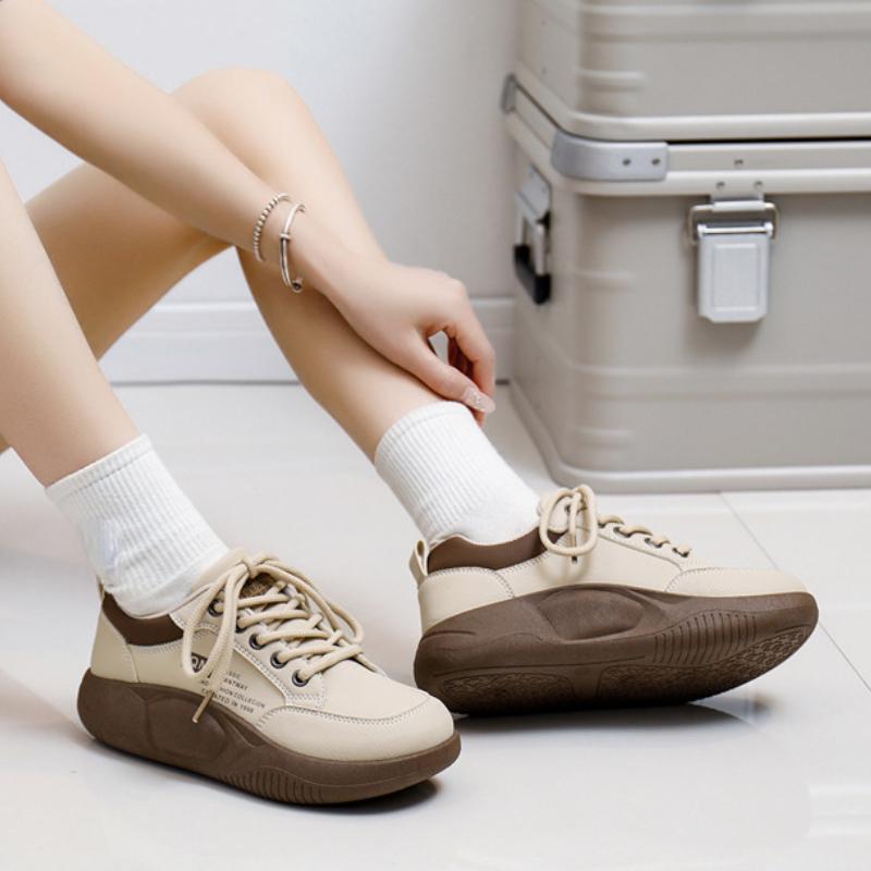 Casual Women's Sneakers Fashion Designer Round Toe Thick Soled Trainers Woman Sports Running Shoes Tennis Athletic Footwear