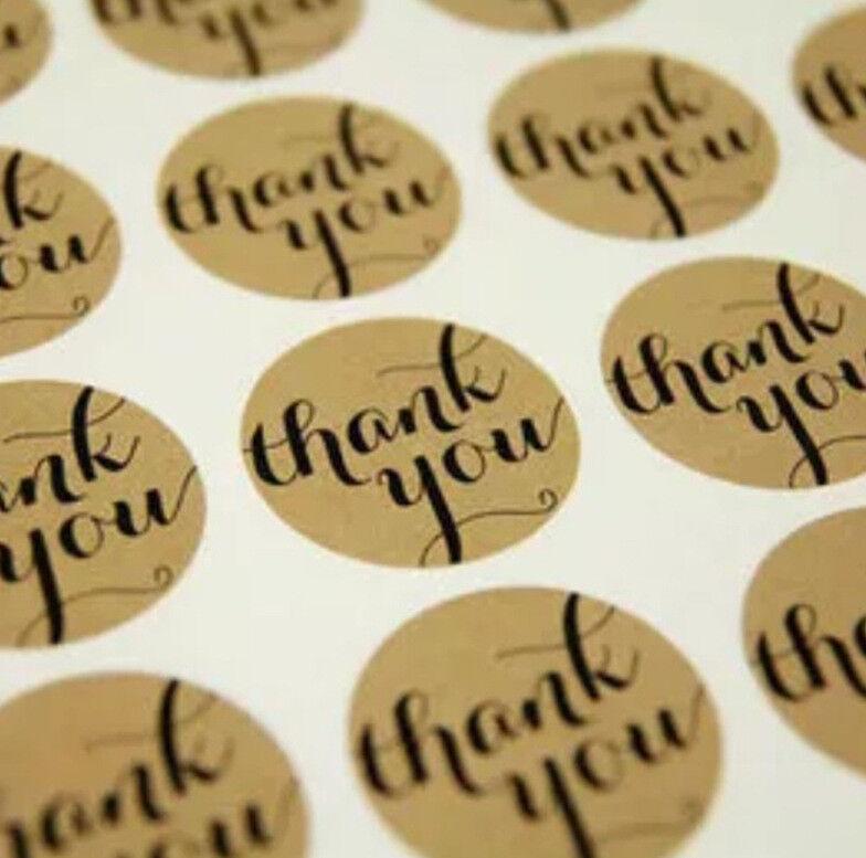 60pcs Thank You Stickers Gift Sealing Wraps Present Decoration Cookie Bag Labels Scrapbooking