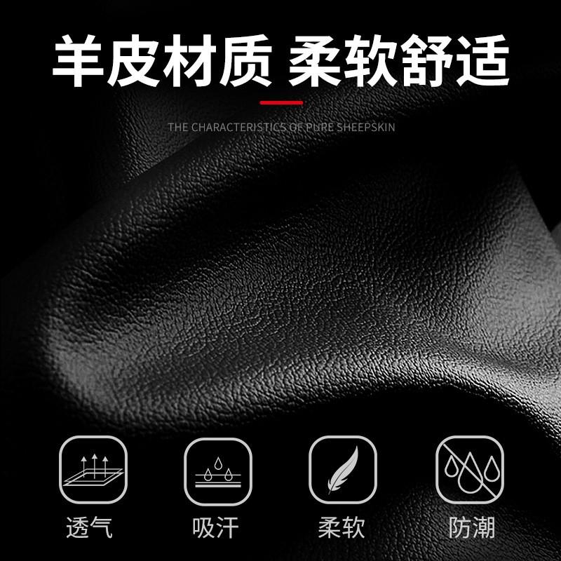 Real Leather Motorcycle Riding Gloves Touchscreen Compatible Anti-Slip Crash Protection Men Women All Season Use