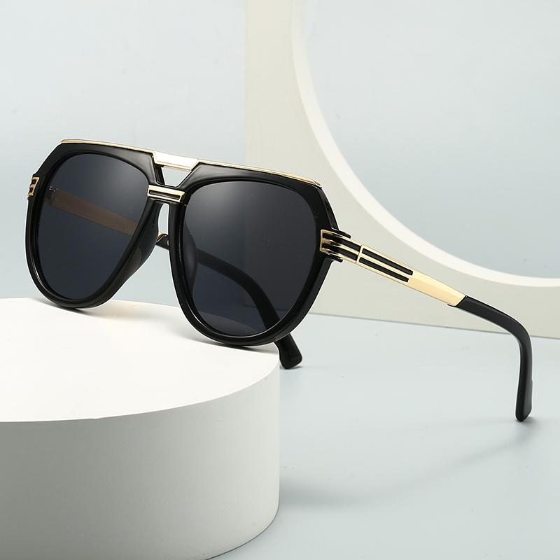 Cross-Border Export New Modern Coverage Large Frame Men's Sunglasses Ins Style Street Style Big-Name Sunglasses Lh