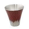 Osaka Tinware (Suzuki) Tin Tumbler, Mount Fuji (Small), Vermilion, Gift Wrapping Available