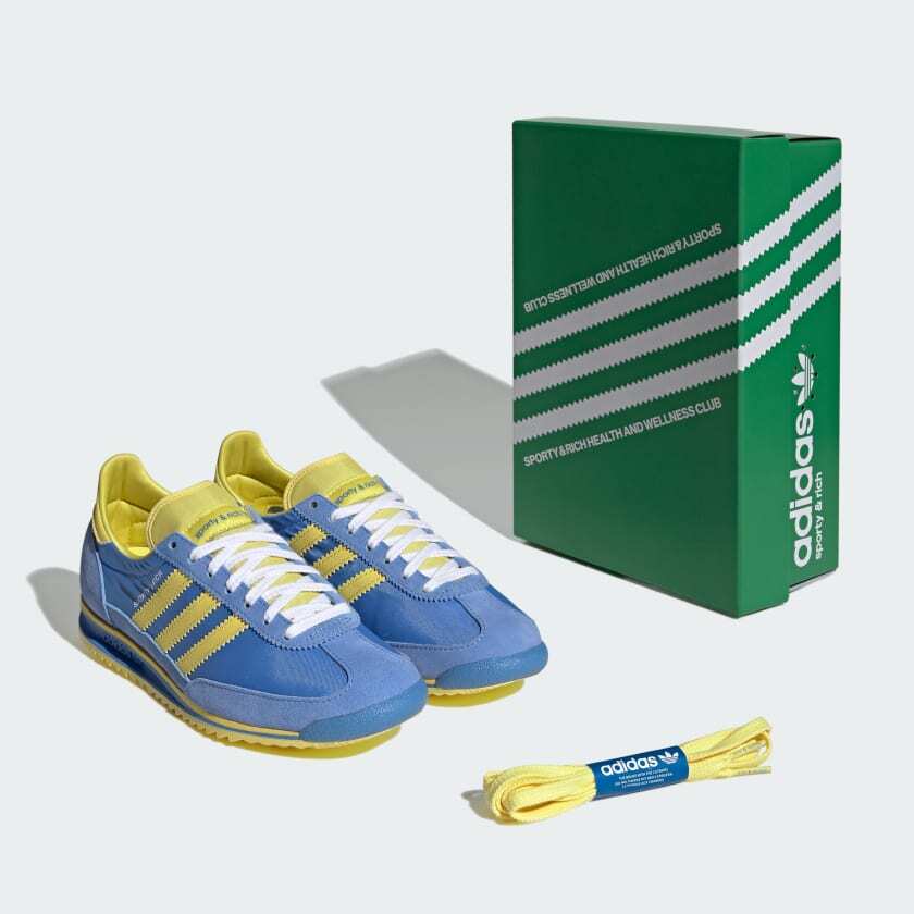JH6701 Sporty & Rich adidas Originals Women s SL 72 RS Blue Yellow (Women s) 10W