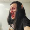 Halloween Horror Vampire-Dracula's daughter mask, Halloween face, scary and funny haunted house costume prop