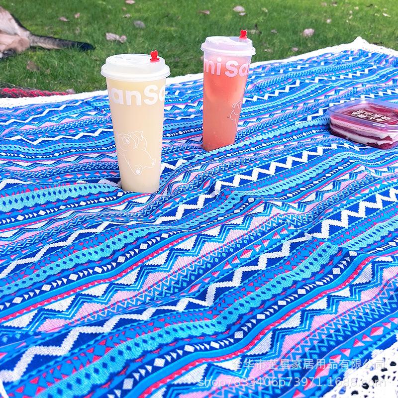 

Coffee picnic mat outdoor tablecloth camping floor mat moisture-proof fabric thickened picnic floor mat household portable picnic cloth 30*60cm [small cover]