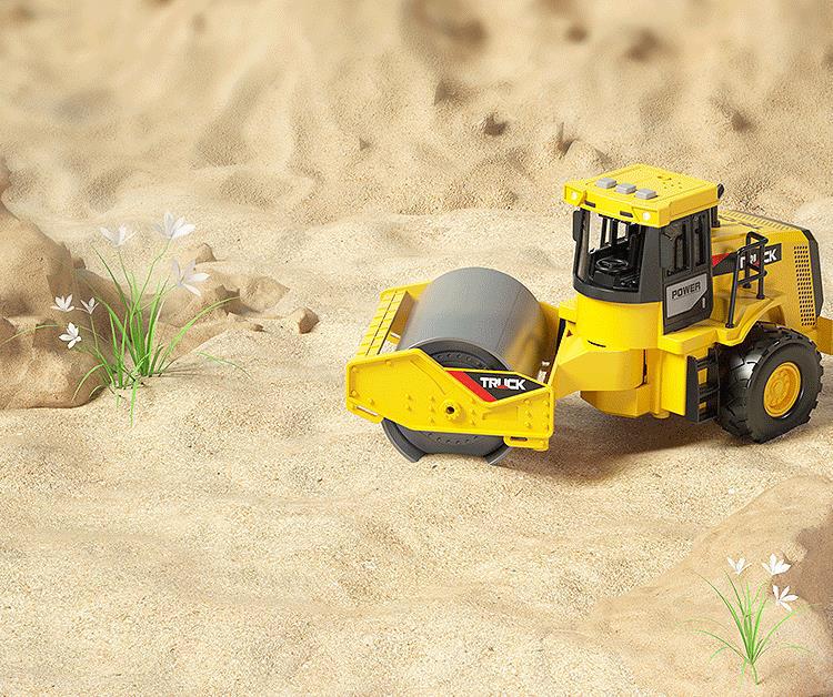 Children's Extra Large Alloy Roller Excavator Bulldozer Loader Toy, Ages 2+