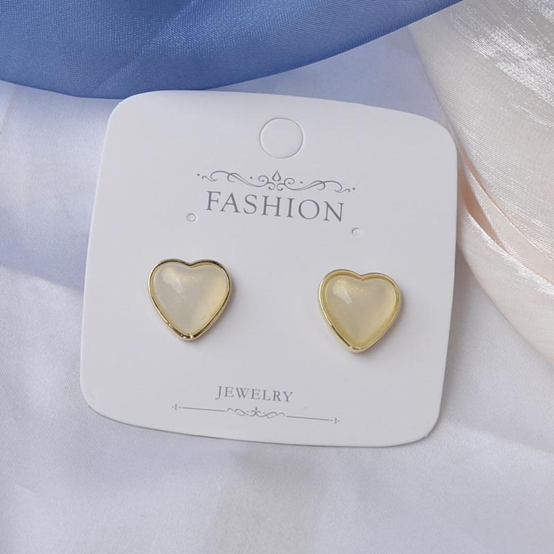 New Irregular Mussel Stud Earrings Women Unique Personality Small Flower Leaf Zircon Heart Earrings Wedding Zircon Birthday Gift