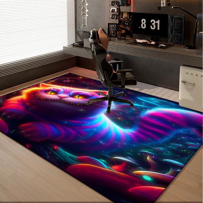 1PC rug Che-shire Cat Smile Carpet, Chair Rug,Area Rug for Office Bedroom living rooms bedroom, Doormat decor Christmas fan gifts