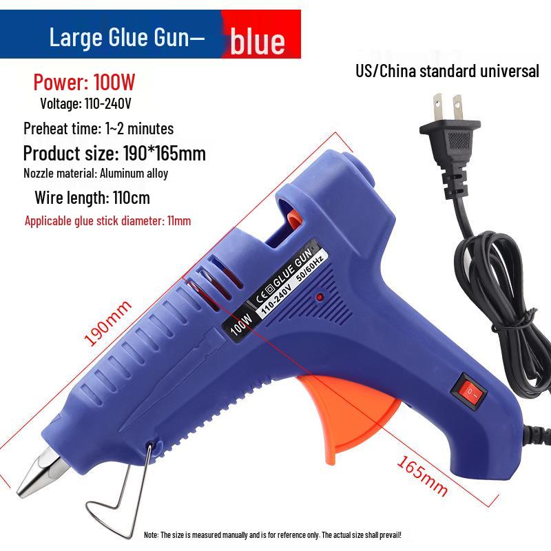 20W DIY Hot Melt Glue Gun for Household & Children's Crafts - Includes 11mm Glue Sticks