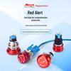 Stainless Steel Waterproof Emergency Stop Button Switch - Mushroom Head, 16/19/22mm