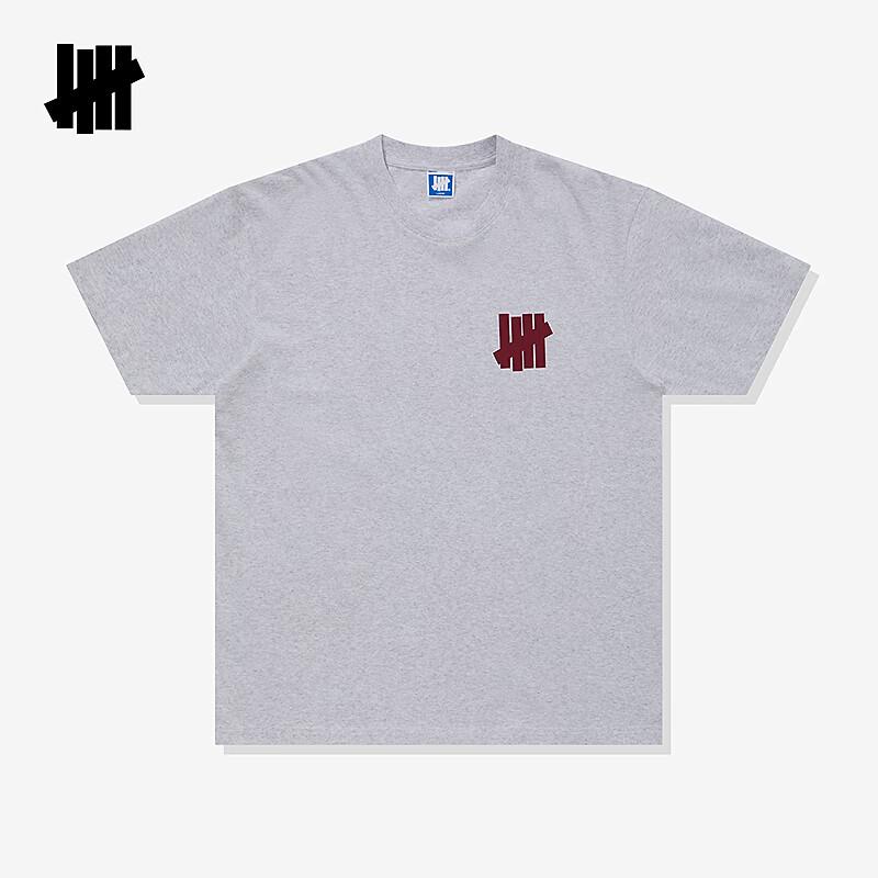 UNDEFEATED Классическая иконическая футболка с коротким рукавом L серый
