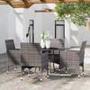 Day and Night - Day and Night Garden Dining Set 5 Pieces Gray Synthetic Rattan